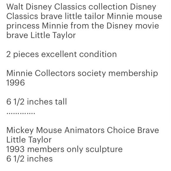 WDCC Brave Little Taylor Mickey Mouse and Princess Minnie - Picture 10 of 12